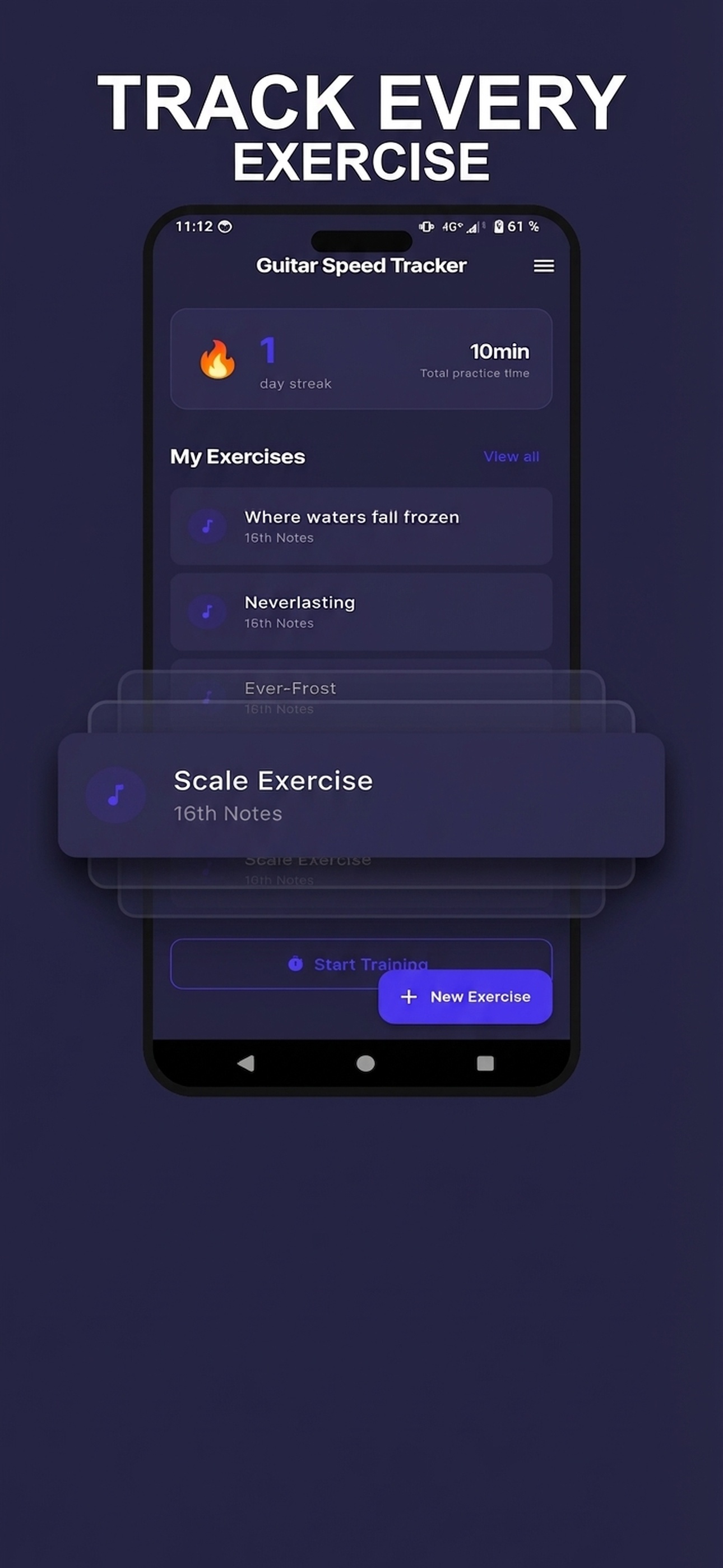 Track every exercise with BPM logging